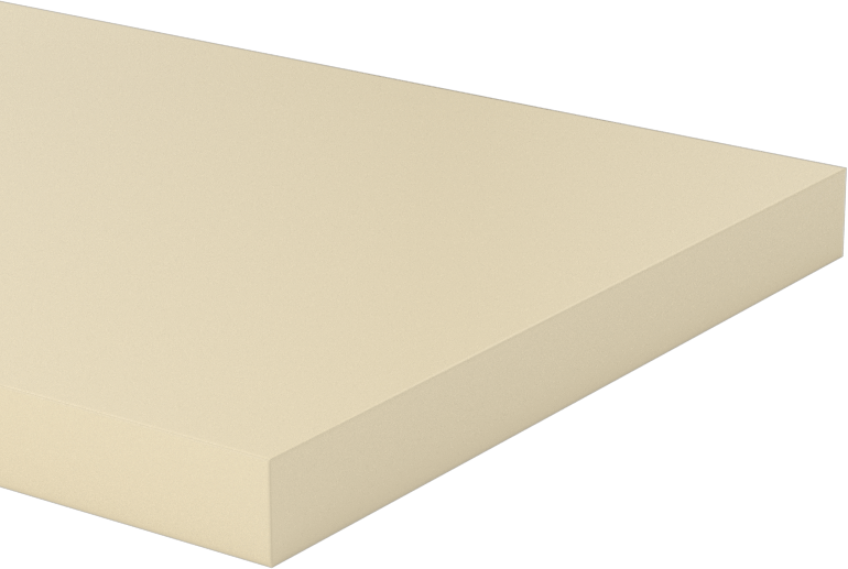 Aşınmaya ve Kimyasallara Dayanıklı PEEK Çubuk, 1/4" Kalınlık, 2-1/2" Genişlik