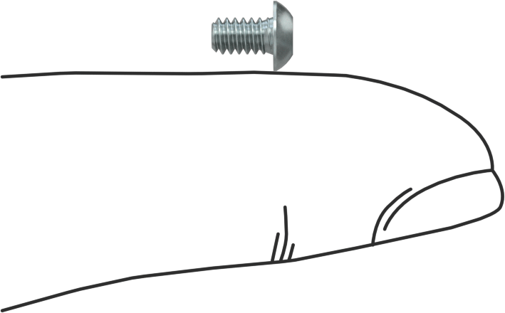 Düğme Başlı Torx Vidaları, Çinko Kaplamalı Alaşımlı Çelik, 4-40 Diş Boyutu, 3/16" Uzunluk