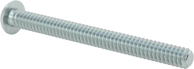 Düğme Başlı Torx Vidaları, Çinko Kaplı Çelik, 6-32 Diş Boyutu, 1-1/2" Uzunluk