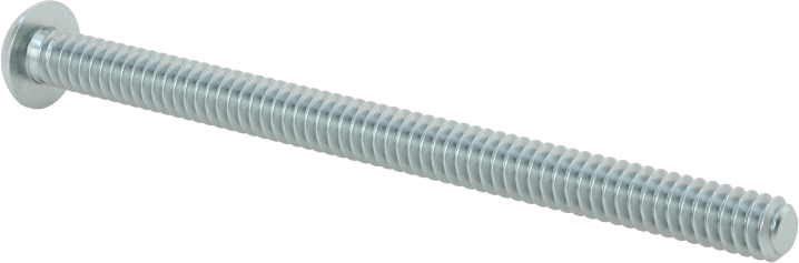 Düğme Başlı Torx Vidaları, Çinko Kaplı Çelik, 6-32 Diş Boyutu, 2" Uzunluk