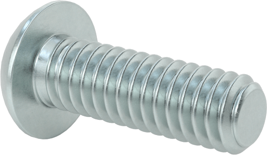 Düğme Başlı Torx Vidaları, Çinko Kaplı Çelik, 8-32 Diş Boyutu, 1/2" Uzunluk