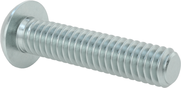 Düğme Başlı Torx Vidaları, Çinko Kaplı Çelik, 8-32 Diş Boyutu, 3/4" Uzunluk