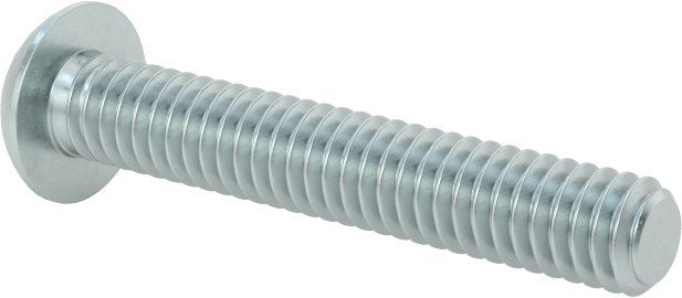Düğme Başlı Torx Vidaları, Çinko Kaplı Çelik, 8-32 Diş Boyutu, 1" Uzunluk