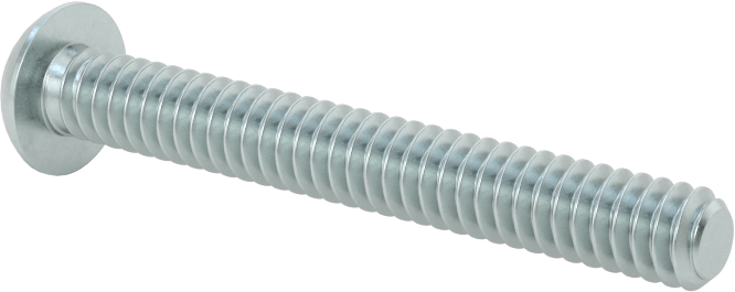 Düğme Başlı Torx Vidaları, Çinko Kaplı Çelik, 10-24 Diş Boyutu, 1-1/2" Uzunluk