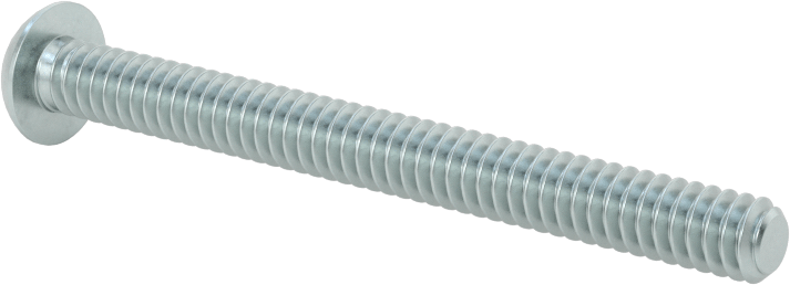 Düğme Başlı Torx Vidaları, Çinko Kaplı Çelik, 10-24 Diş Boyutu, 2" Uzunluk