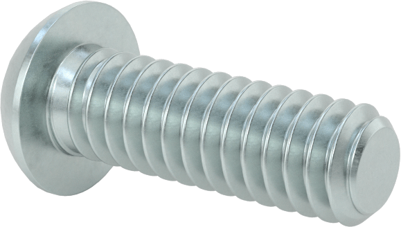 Düğme Başlı Torx Vidaları, Çinko Kaplı Çelik, 1/4"-20 Diş Boyutu, 3/4" Uzunluk