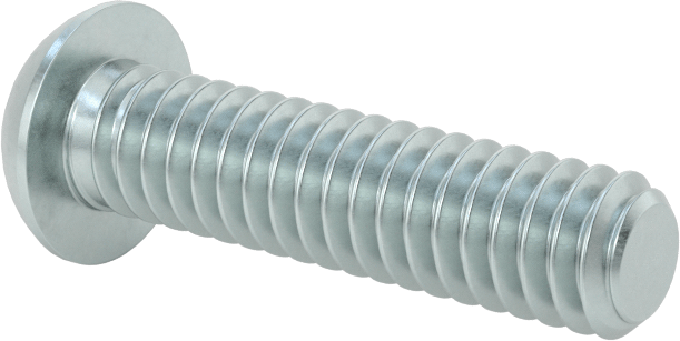 Düğme Başlı Torx Vidaları, Çinko Kaplı Çelik, 1/4"-20 Diş Boyutu, 1" Uzunluk