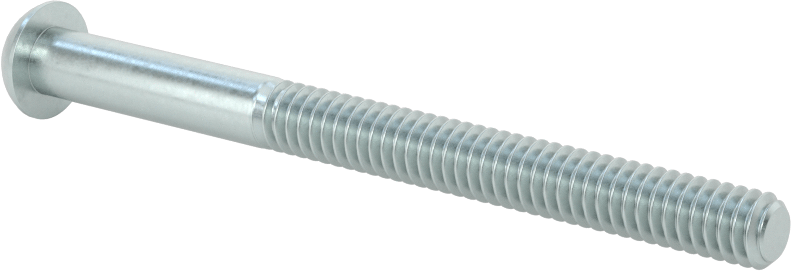 Düğme Başlı Torx Vidaları, Çinko Kaplı Çelik, 1/4"-20 Diş Boyutu, 3" Uzunluk