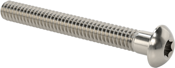 Düğme Başlı Torx Vidaları, 18-8 Paslanmaz Çelik, 2-56 Diş, 3/4" Uzunluk