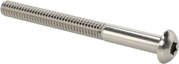 Düğme Başlı Torx Vidaları, 18-8 Paslanmaz Çelik, 2-56 Diş, 1" Uzunluk