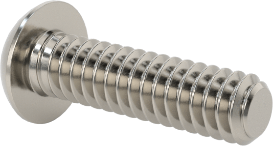 Düğme Başlı Torx Vidaları, Paslanmaz Çelik, 2-56 Diş Boyutu, 5/16" Uzunluk