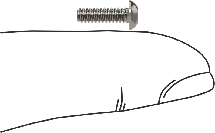 Düğme Başlı Torx Vidaları, Paslanmaz Çelik, 4-40 Diş Boyutu, 3/8" Uzunluk