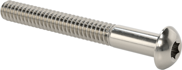 Düğme Başlı Torx Vidaları, 18-8 Paslanmaz Çelik, 4-40 Diş, 1" Uzunluk