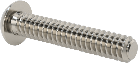 Düğme Başlı Torx Vidaları, Paslanmaz Çelik, 6-32 Diş Boyutu, 3/4" Uzunluk