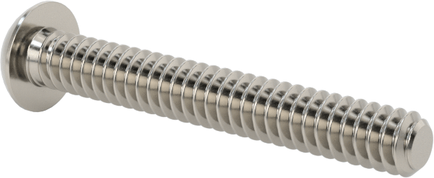 Düğme Başlı Torx Vidaları, Paslanmaz Çelik, 6-32 Diş Boyutu, 1" Uzunluk