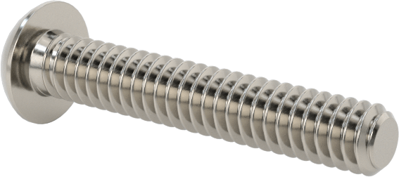 Düğme Başlı Torx Vidaları, Paslanmaz Çelik, 2-56 Diş Boyutu, 1/2" Uzunluk