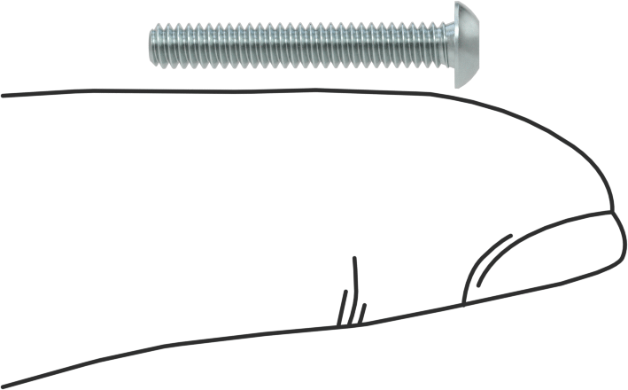 Düğme Başlı Torx Vidaları, Çinko Kaplı Çelik, 4-40 Diş, 3/4" Uzunluk