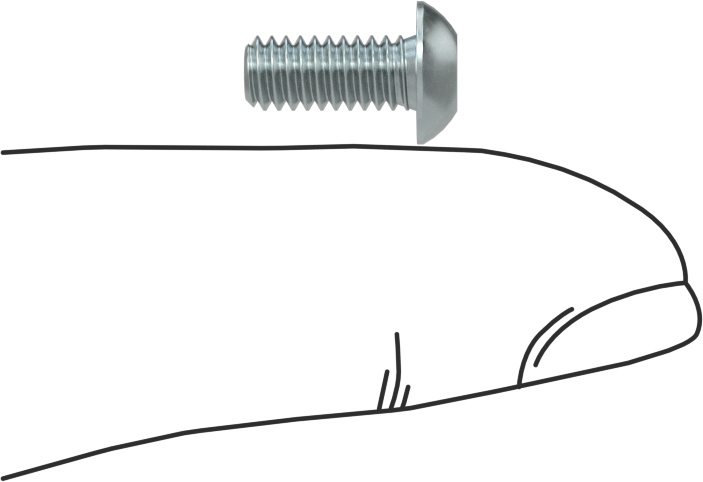 Düğme Başlı Torx Vidaları, Çinko Kaplı Çelik, 8-32 Diş, 3/8" Uzunluk