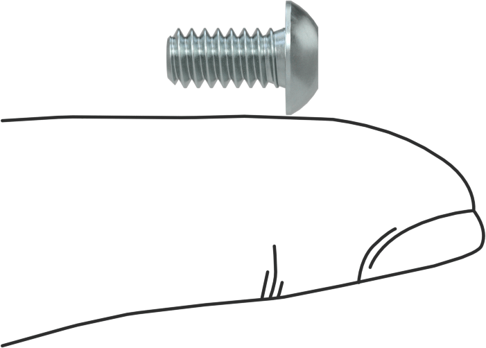 Düğme Başlı Torx Vidaları, Çinko Kaplı Çelik, 10-24 Diş, 3/8" Uzunluk