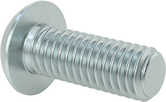 Düğme Başlı Torx Vidaları, Çinko Kaplı Çelik, 10-32 Diş, 1/2" Uzunluk