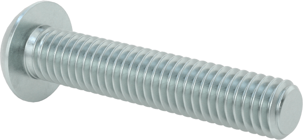 Düğme Başlı Torx Vidaları, Çinko Kaplı Çelik, 10-32 Diş, 1" Uzunluk