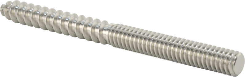 18-8 Paslanmaz Çelik Ahşap Vida Dişli Saplama, 1/4" Vida Boyutu, 1/4"-20 Saplama, 3" Uzunluk