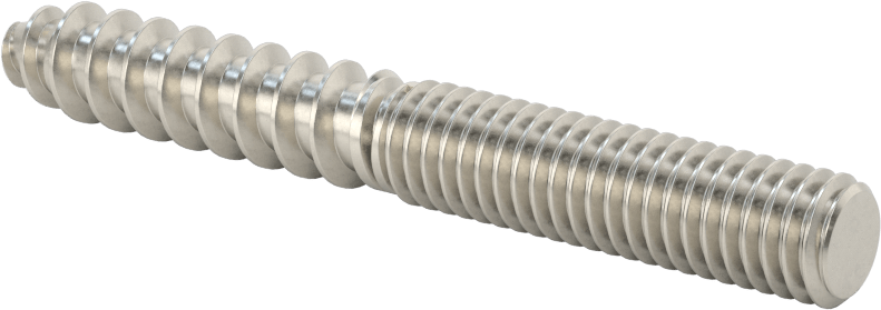 18-8 Paslanmaz Çelik Ahşap Vida Dişli Saplama, 3/8" Vida Boyutu, 3/8"-16 Saplama, 3" Uzunluk