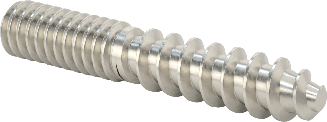 18-8 Paslanmaz Çelik Ahşap Vida Dişli Saplama, 1/4" Vida Boyutu, 1/4"-20 Saplama, 1-1/2" Uzunluk