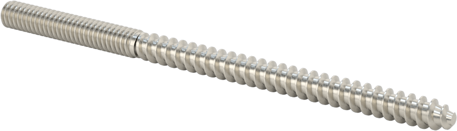 18-8 Paslanmaz Çelik Ahşap Vida Dişli Saplama, 1/4" Vida Boyutu, 1/4"-20 Saplama, 4-1/2" Uzunluk
