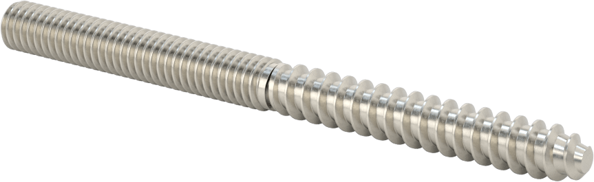 18-8 Paslanmaz Çelik Ahşap Vida Dişli Saplama, 5/16" Vida Boyutu, 5/16"-18 Saplama, 4" Uzunluk