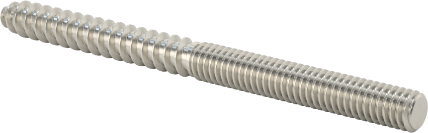 18-8 Paslanmaz Çelik Ahşap Vida Dişli Saplama, 5/16" Vida Boyutu, 5/16"-18 Saplama, 4" Uzunluk