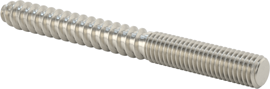 18-8 Paslanmaz Çelik Ahşap Vida Dişli Saplama, 1/2" Vida Boyutu, 1/2"-13 Saplama, 5 inç Uzunluk