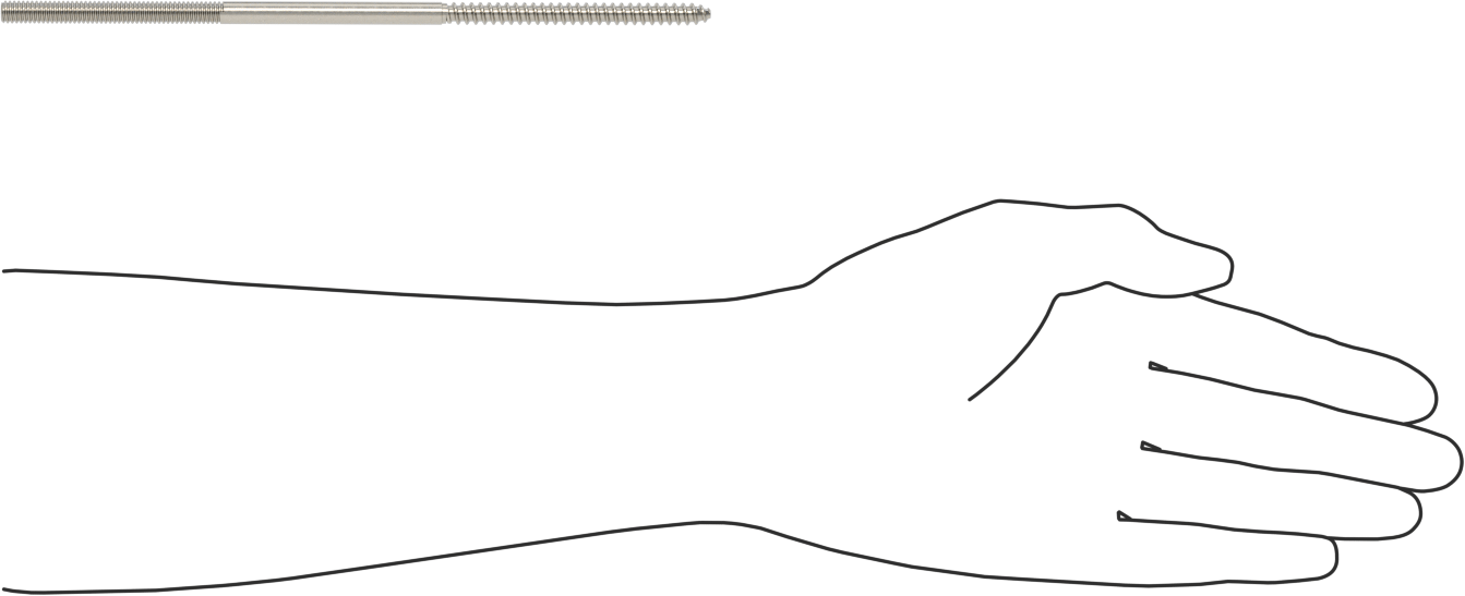 18-8 Paslanmaz Çelik Ahşap Vida Dişli Saplama, 1/4" Vida Boyutu, 1/4"-20 Saplama, 8" Uzunluk