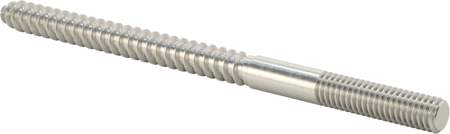 18-8 Paslanmaz Çelik Ahşap Vida Dişli Saplama, 5/16" Vida Boyutu, 5/16"-18 Saplama, 5 inç Uzunluk