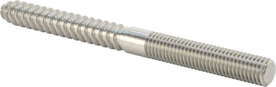 18-8 Paslanmaz Çelik Ahşap Vida Dişli Saplama, 1/2" Vida Boyutu, 1/2"-13 Saplama, 6 inç Uzunluk