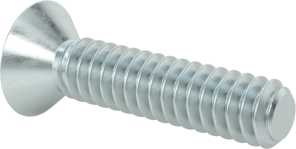 Çinko Kaplı Çelik Torx Düz Başlı Vidalar, 4-40 Diş Boyutu, 1/2" Uzunluk