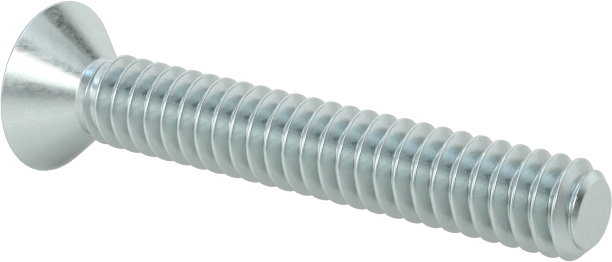 Çinko Kaplı Çelik Torx Düz Başlı Vidalar, 4-40 Diş Boyutu, 3/4" Uzunluk
