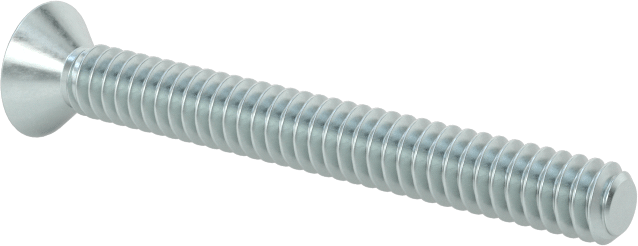 Çinko Kaplı Çelik Torx Düz Başlı Vidalar, 4-40 Diş Boyutu, 1" Uzunluk