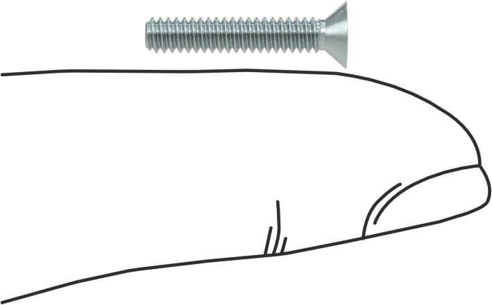 Çinko Kaplı Çelik Torx Düz Başlı Vidalar, 4-40 Diş Boyutu, 5/8" Uzunluk