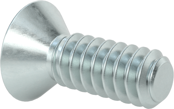 Çinko Kaplı Çelik Torx Düz Başlı Vidalar, 6-32 Diş Boyutu, 3/8" Uzunluk