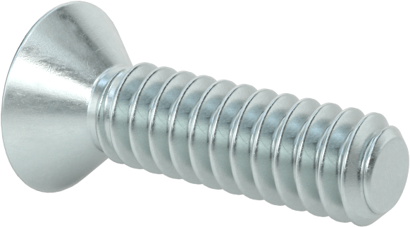 Çinko Kaplı Çelik Torx Düz Başlı Vidalar, 6-32 Diş Boyutu, 1/2" Uzunluk