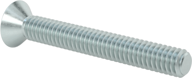 Çinko Kaplı Çelik Torx Düz Başlı Vidalar, 8-32 Diş Boyutu, 1-1/4" Uzunluk