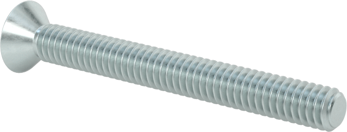 Çinko Kaplı Çelik Torx Düz Başlı Vidalar, 8-32 Diş Boyutu, 1-1/2" Uzunluk