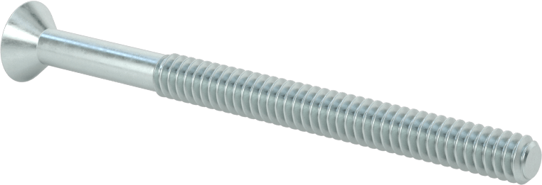 Çinko Kaplı Çelik Torx Düz Başlı Vidalar, 10-24 Diş Boyutu, 2-1/2" Uzunluk