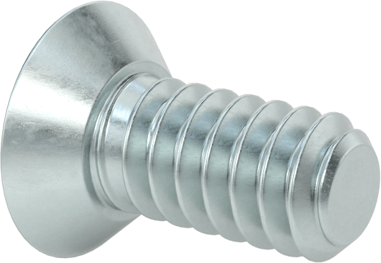 Çinko Kaplı Çelik Torx Düz Başlı Vidalar, 4-40 Diş Boyutu, 1/4" Uzunluk