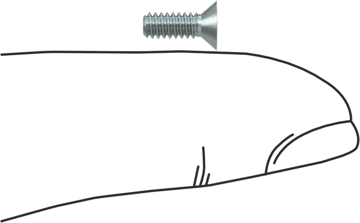 Çinko Kaplı Çelik Torx Düz Başlı Vidalar, 4-40 Diş Boyutu, 5/16" Uzunluk
