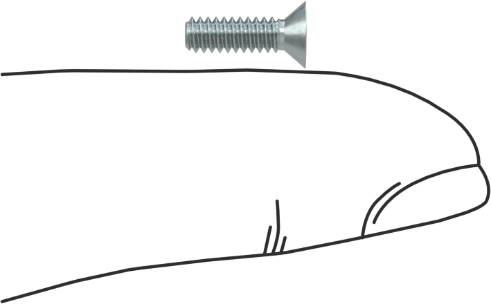 Çinko Kaplı Çelik Torx Düz Başlı Vidalar, 4-40 Diş Boyutu, 3/8" Uzunluk