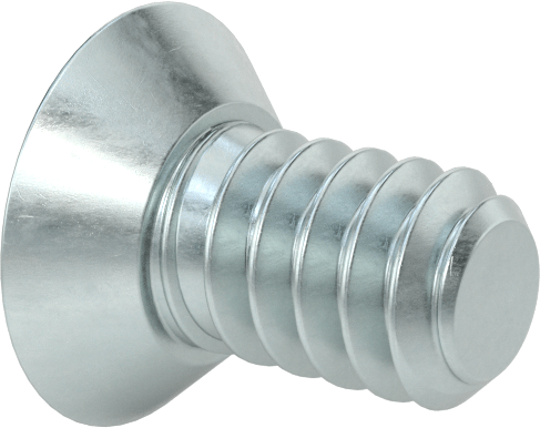 Çinko Kaplı Çelik Torx Düz Başlı Vidalar, 6-32 Diş Boyutu, 1/4" Uzunluk