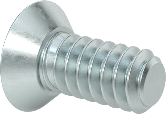 Çinko Kaplı Çelik Torx Düz Başlı Vidalar, 6-32 Diş Boyutu, 5/16" Uzunluk