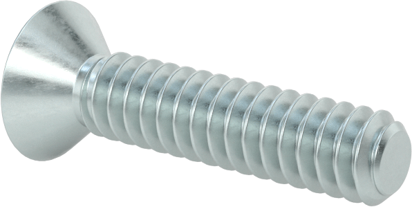 Çinko Kaplı Çelik Torx Düz Başlı Vidalar, 6-32 Diş Boyutu, 5/8" Uzunluk